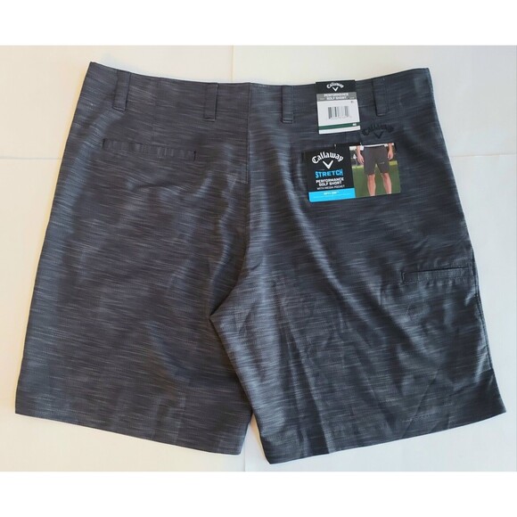 NWT Mens Callaway Opti Dry Gray Texture Stretch Performance Golf Shorts Size 40 - Picture 7 of 7